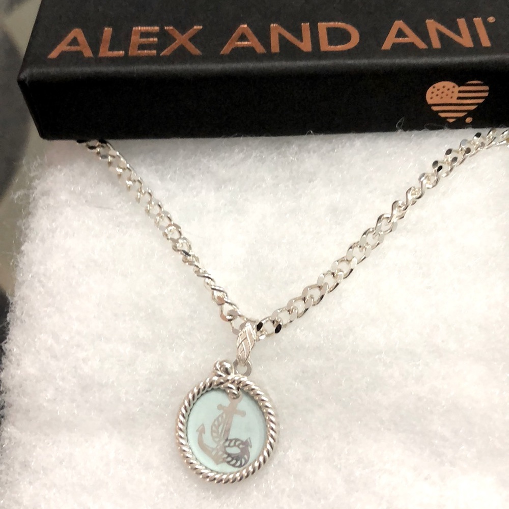 NWT Alex and Ani Anchor Adjustable Sterling Silver